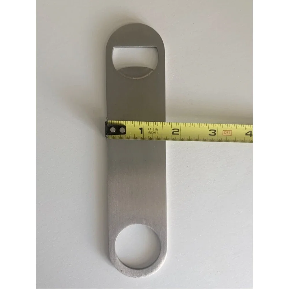 Lot of 10 Winco CO-301 Stainless Steel Flat Bottle Openers – 7